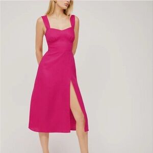 Reformation Seaside Linen Midi Dress